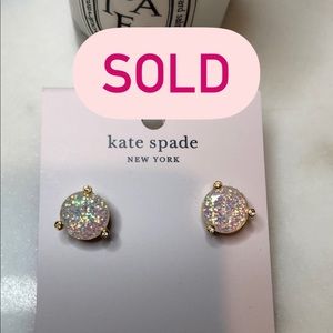 Kate Spade Glitter White Studs